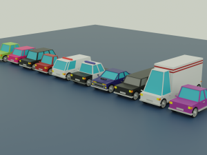 10 different cars Model 3D