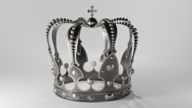 steel crown of romania 3D Модель .c4d .max .obj .3ds .fbx .stl .blend 