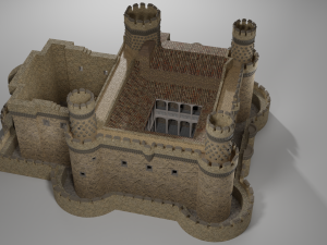 castle manzanares el real Model 3D