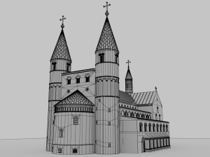 the german church of saint cyriakus 3D Модель