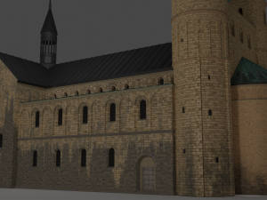 the german church of saint cyriakus 3D Модель