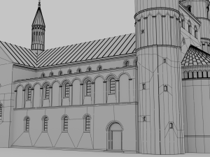 the german church of saint cyriakus 3D Модель