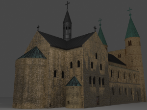the german church of saint cyriakus 3D Модель