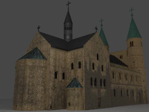 the german church of saint cyriakus 3D Model