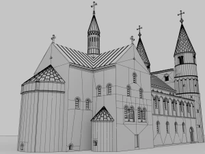 the german church of saint cyriakus 3D Model