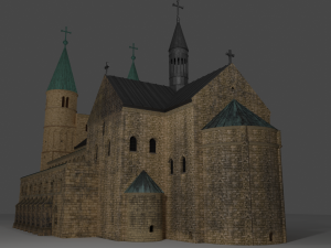the german church of saint cyriakus 3D Модель