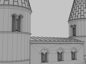 the german church of saint cyriakus 3D Model