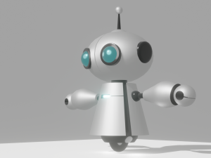 3d robot with rig 3D Model
