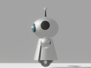 3d robot with rig 3D Model