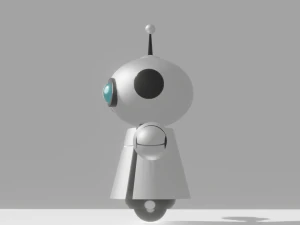 3d robot with rig 3D Model