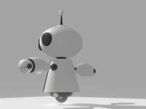 3d robot with rig 3D Model