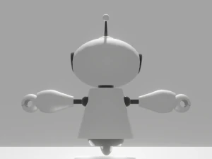 3d robot with rig 3D Model