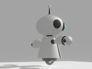 3d robot with rig 3D Model