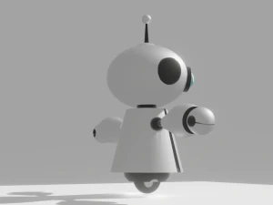 3d robot with rig 3D Model