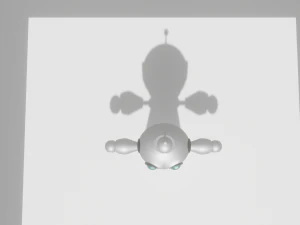 3d robot with rig 3D Model