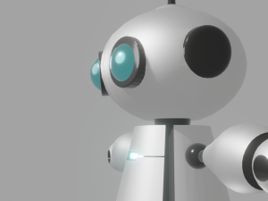 3d robot with rig 3D Model