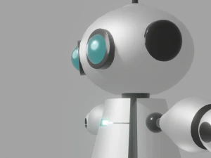 3d robot with rig 3D Model