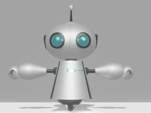 3d robot with rig 3D Model