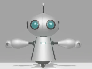 3d robot with rig 3D Model