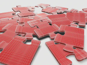 set of childrens puzzles 3D Model