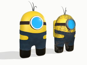 among us in the style of minion Modelo 3D