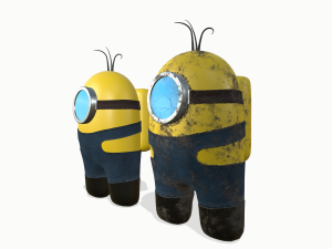 among us in the style of minion Modelo 3D