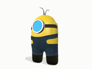 among us in the style of minion Modelo 3D
