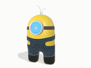 among us in the style of minion Modelo 3D