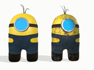 among us in the style of minion Modelo 3D