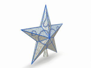 christmas star on the tree Modelo 3D