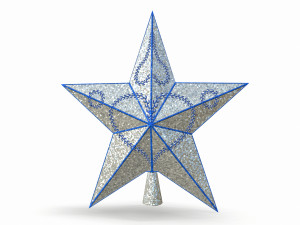 christmas star on the tree Modelo 3D