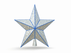 christmas star on the tree Modelo 3D