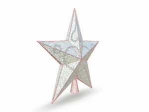 christmas star on the tree Modelo 3D