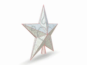 christmas star on the tree 3D Model