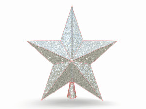 christmas star on the tree Modelo 3D