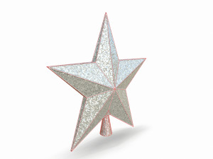 christmas star on the tree Modelo 3D