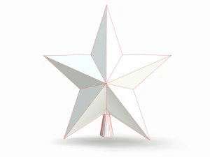 christmas star on the tree 3D Model