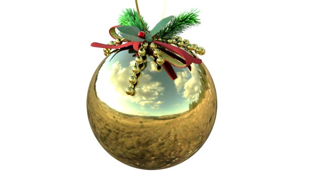 christmas toy ball with decorations 3D Модель .c4d .max .obj .3ds .fbx .stl .blend 