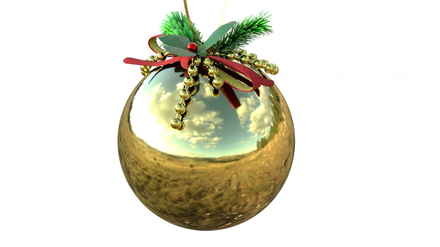 christmas toy ball with decorations 3D Model .c4d .max .obj .3ds .fbx .stl .blend 