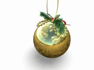 christmas toy ball with decorations 3D Model