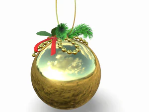christmas toy ball with decorations 3D Model