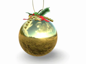 christmas toy ball with decorations 3D Model