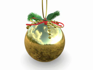 christmas toy ball with decorations 3D Model