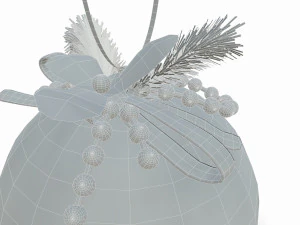 christmas toy ball with decorations 3D Model