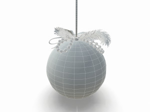 christmas toy ball with decorations 3D Модель