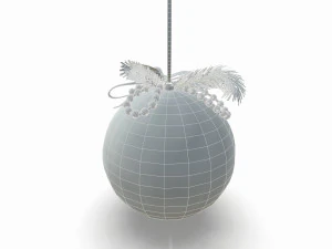 christmas toy ball with decorations 3D Model