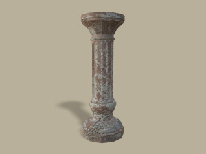set of old columns and pillars 3D Model