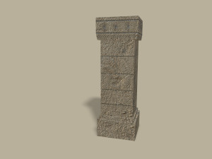 set of old columns and pillars 3D Model