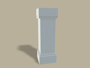 set of old columns and pillars 3D Model