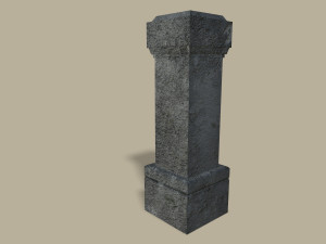 set of old columns and pillars 3D Model